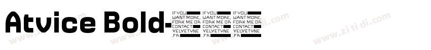 Atvice Bold字体转换